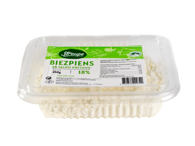 Krējuma biezpiens 18%