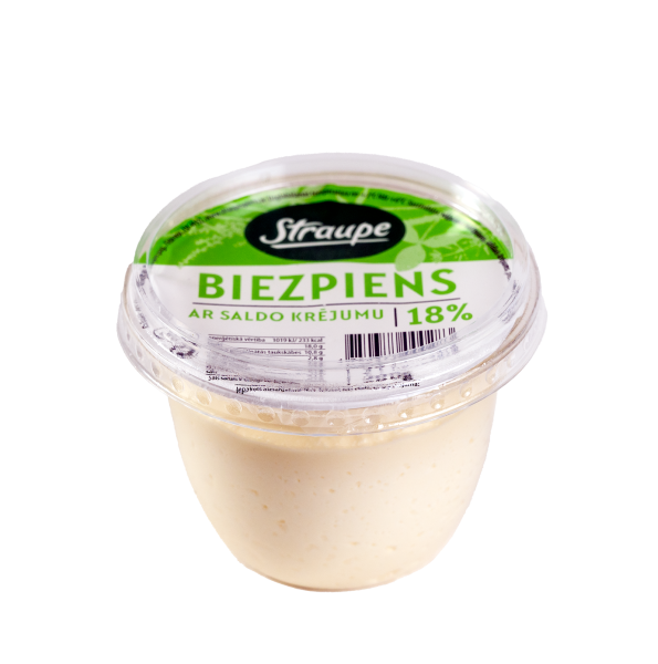 Krējuma biezpiens “Straupe” 18%