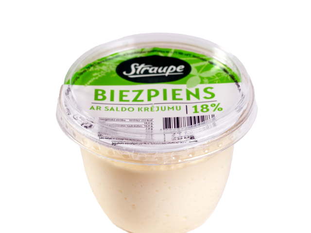 Krējuma biezpiens “Straupe” 18%